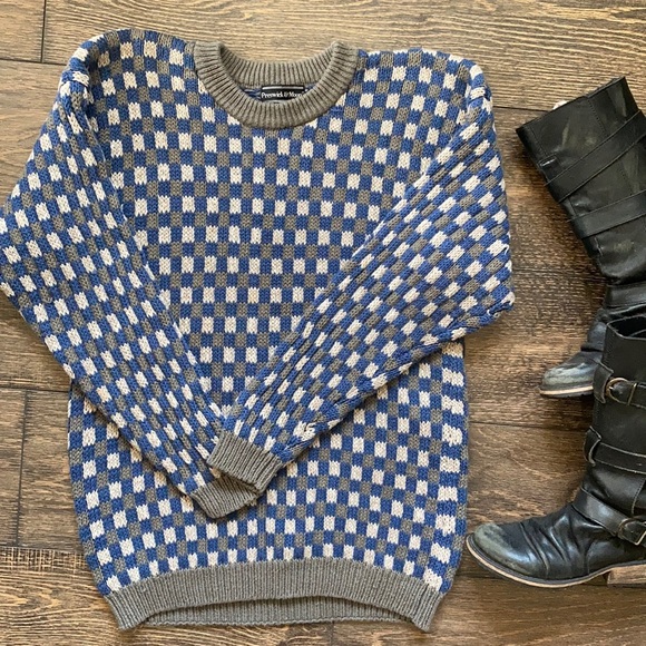 Vintage Checkered sweater : oversized Unisex - Picture 5 of 13